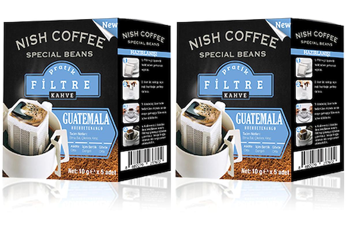 Nish Kahve Elma-Bal-Çikolata-Kiraz Aromalı Arabica Öğütülmüş Filtre Kahve 2x50 gr