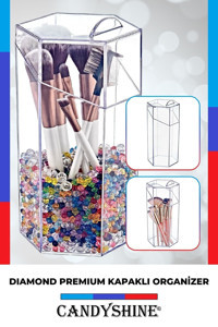 Candyshine Tek Katlı Fırça Organizeri Şeffaf