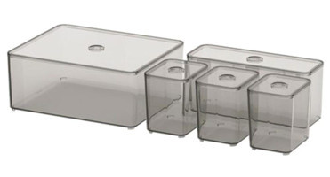 Ikea Tek Katlı Makyaj Organizeri Füme
