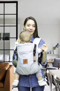 Vivolibaby 20 kg Kapasiteli Oturaklı Her Yöne Yenidoğan Kanguru Açık Gri