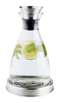Biradlı Detoks Metal Kapaklı Cam Sürahi 1.5 lt