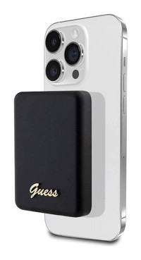 Guess 3000 mAh Hızlı Şarj Mıknatıslı USB Kablosuz Powerbank Siyah