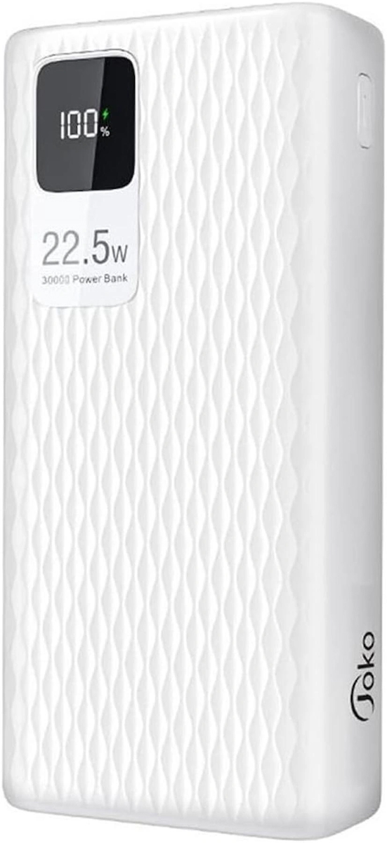 Coverzone A26Q 30000 mAh Hızlı Şarj Dijital Göstergeli Type C Çoklu Bağlantı Powerbank Beyaz