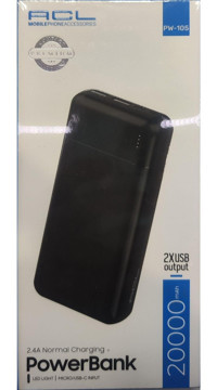 Acl Pw 105 20000 mAh Hızlı Şarj USB Çoklu Bağlantı Powerbank Siyah