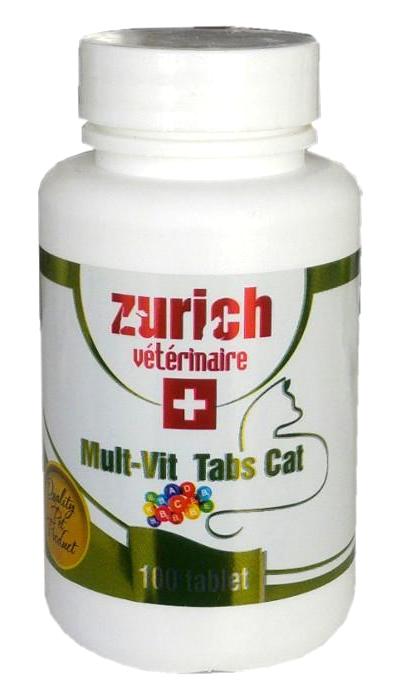 Zurich Veterinaire Multivitamini Yetişkin-Yavru Kedi Vitamini Tablet 100 Adet