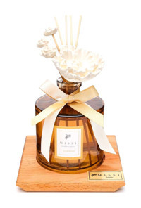 Missi Home Masif Ahşap Kaideli Oval Cam Şişe Dark Wood Oda Kokusu 500 ml