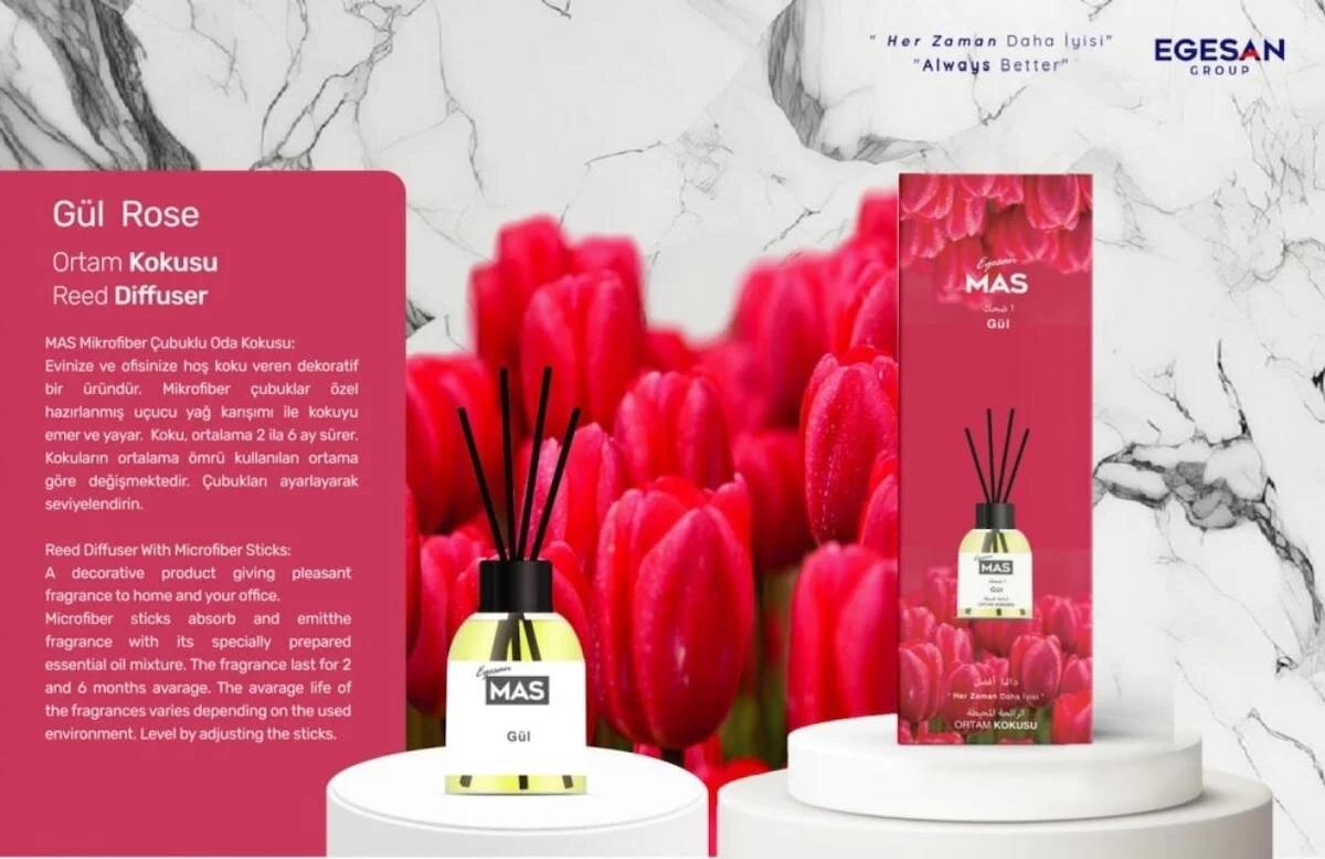 Mas Çubuklu Gül Oda Kokusu 100 ml