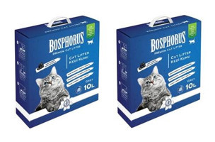 Bosphorus Topaklanan İnce Taneli Bentonit Kedi Kumu 2x10 lt