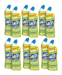 Ace Ultra Yoğun Limon Banyo - Tuvalet İçin Konsantre Jel Çamaşır Suyu 12x750 ml