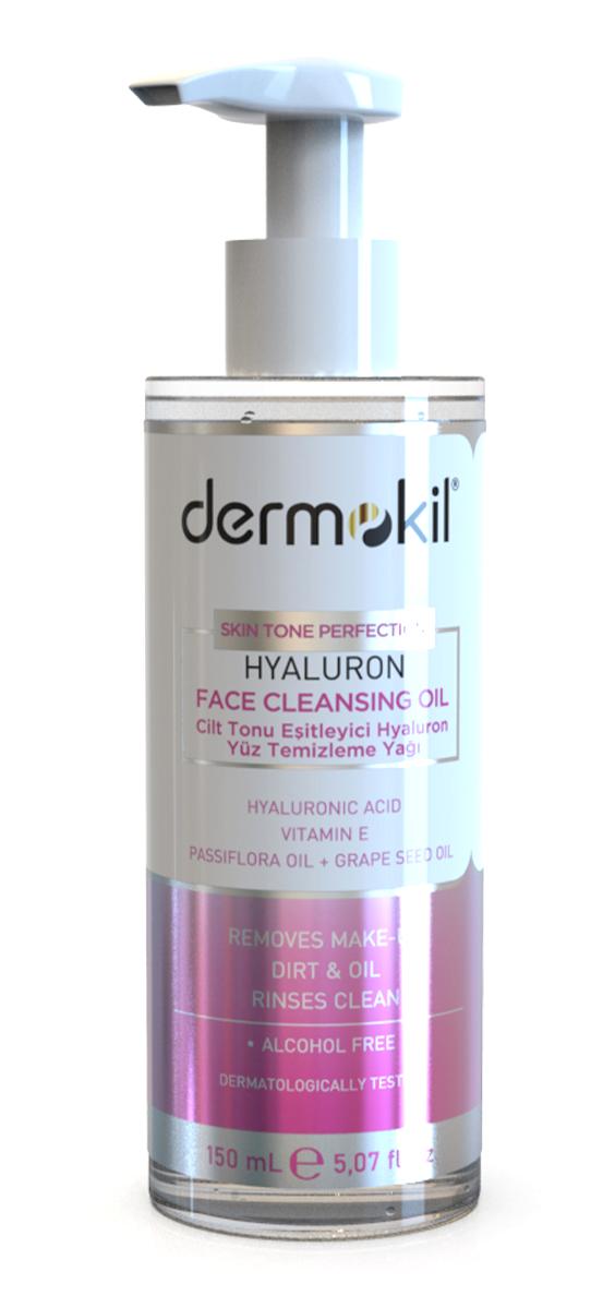 Dermokil Hyaluron Alkolsüz Kuru-Hassas Ciltler Yağ Bazlı Yüz Temizleyici Yağ 150 ml