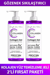 Procsin Kolajen Alkolsüz Tüm Ciltler Su Bazlı Yüz Temizleme Jeli 2x150 ml