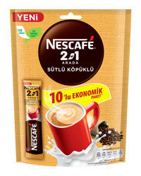 Nescafe 2'si 1 Arada Sütlü Köpüklü 10 gr 60'lı Hazır Kahve