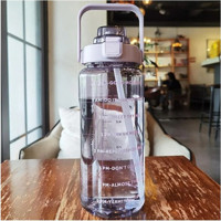 Seram Collection Collection Pipetli Lila Plastik Günlük Motivasyonlu Yetişkin Matara 2 lt