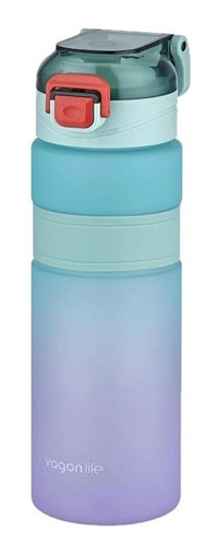 Vagonlife Mor - Mavi Plastik Günlük Yetişkin Matara 800 ml