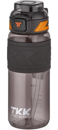 Vagonlife Pipetli Siyah Tritan Spor Yetişkin Matara 800 ml