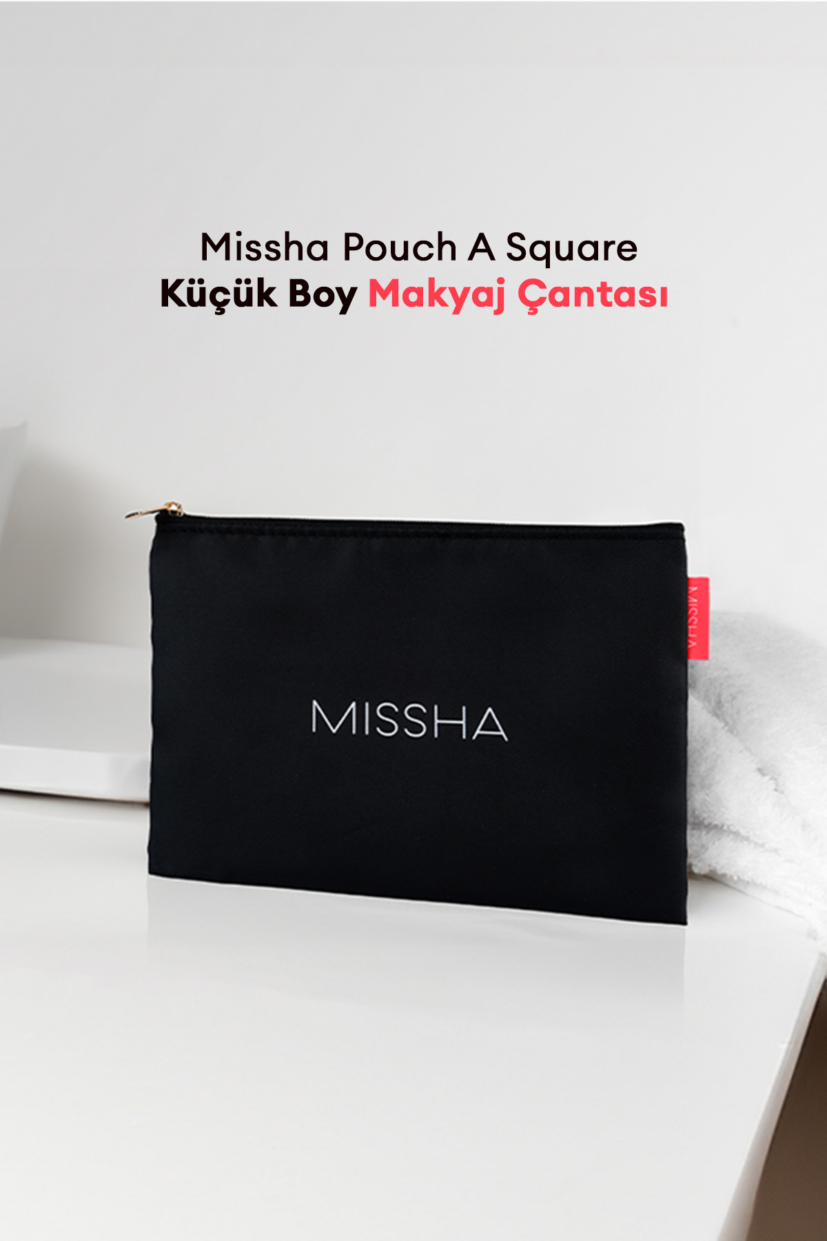Missha Pouch a Square Siyah Seyahat Makyaj Çantası
