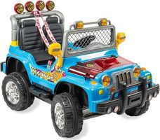 Aliş Toys 504 Mega 12 V Üstü Açık İki Kişilik Akülü Jip Mavi