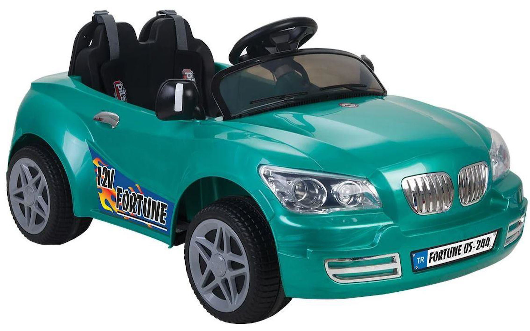 Pilsan Fortune 12 V Üstü Açık İki Kişilik Akülü Araba Yeşil