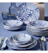 Güral Porselen Camelia 41865 18 Parça 6 Kişilik Desenli Porselen Yuvarlak Yemek Takımı