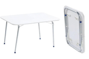 Marketonya 60x45 cm Kare Suntalam Beyaz Kamp Masası