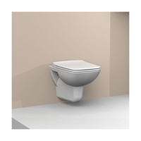 Turkuaz Duru 7T0185.02 51.5 cm Seramik Kanalsız Arkadan Çıkışlı Gömme Asma Klozet Beyaz