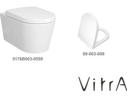 Vitra Nest Rim-Ex 5176B003-0559 Seramik Kanalsız Arkadan Çıkışlı Asma Klozet Beyaz