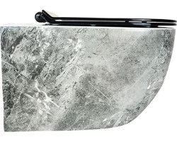 Biga WH-828+CS-22 54 cm Seramik Kanallı Arkadan Çıkışlı Asma Klozet Antrasit