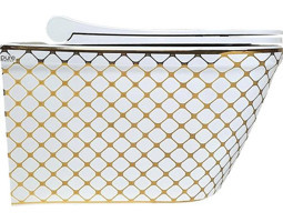 Pure WH-783N 50 cm Seramik Kanallı Arkadan Çıkışlı Asma Klozet Beyaz Gold