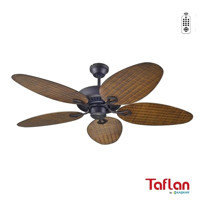 Kaşkar T52047 Kumandalı Hasır 5 Kanatlı Kahverengi Tavan Vantilatörü