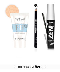 Farmasi Zen Maskara & BB Krem All In One Açıktan Ortaya & Siyah Express Göz Kalemi 01 Makyaj Seti