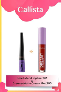 Callista Line Extend Dipliner Kahve 02 & Dreamy Matte Cream Lipgloss Makyaj Seti