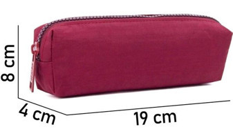 Nemo Bags Bordo Düz Kumaş Tek Gözlü Silindir Cüzdan Kalemlik