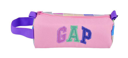 Gap Pembe Desenli Bez Tek Gözlü Logolu Dikdörtgen Cüzdan Kalemlik