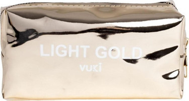Vuki Vk-0117-03 Gold Şeffaf Kumaş Tek Gözlü Aynalı Dikdörtgen Cüzdan Kalemlik