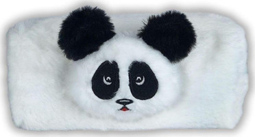Skaer Apex Beyaz Desenli Peluş Tek Gözlü Panda Dikdörtgen Cüzdan Kalemlik