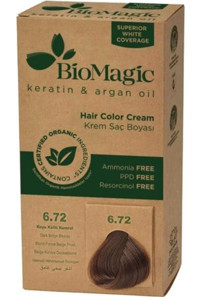 Biomagic Küllü Kumral 6.72 Organik/ Amonyaksız/ Krem Saç Boyası 60 ml