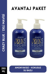 Acacia Jeans Color Mavi-Koyu Mavi Krem Saç Boyası 2x250 ml