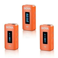 Boya BY-XM6-K2O 3.5 mm Kablosuz Profesyonel Turuncu Yaka Mikrofonu