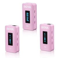 Boya BY-XM6-K2P 3.5 mm Kablosuz Profesyonel Pembe Yaka Mikrofonu