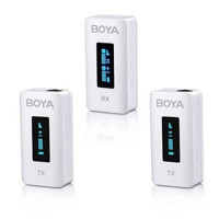 Boya BY-XM6-K2W 3.5 mm Kablosuz Profesyonel Beyaz Yaka Mikrofonu