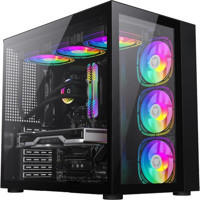 Snt Warzone II RGB Sıvı Soğutmalı 7 Fanlı Siyah ATX Oyuncu Bilgisayar Kasası