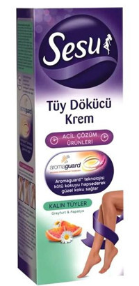 Sesu Greyfurt-Papatya Normal Ciltler İçin Tüm Vücut Koltuk Altı Bacak Genital Bölge Kadın Tüy Dökücü Krem 100 ml