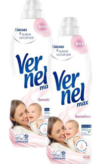 Vernel Sensitive Konsantre Bahar Tazeliği 80 Yıkama Yumuşatıcı 2x960 ml