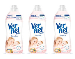 Vernel Sensitive Konsantre Gül 120 Yıkama Yumuşatıcı 3x960 ml