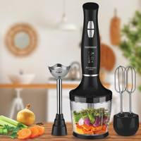 Goldmaster Kitchenmix IN-6140S 800 ml Cam Hazneli Turbolu 3'lü Blender Seti Siyah