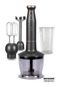 Goldmaster Bestblend 500 ml Cam Hazneli Turbolu 4 Bıçaklı 3'lü Blender Seti Antrasit