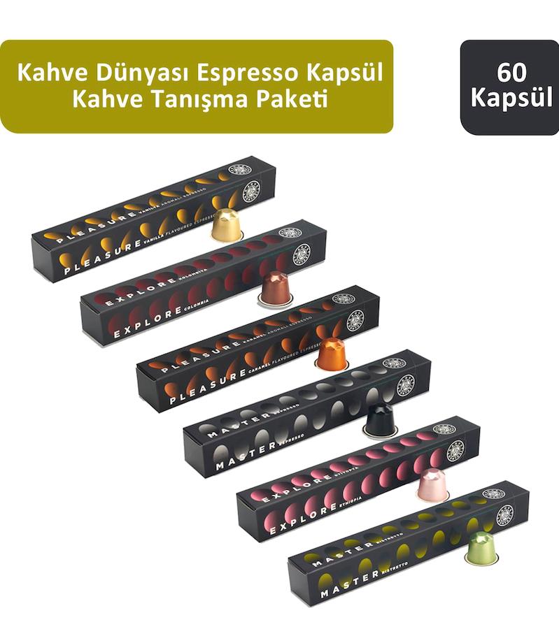 Kahve Dünyası Tanışma Paketi 60'lı Espresso Kapsül Kahve