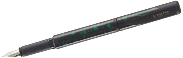 Steelpen Paslanmaz Çelik M Uç Siyah Yeşil Dolma Kalem