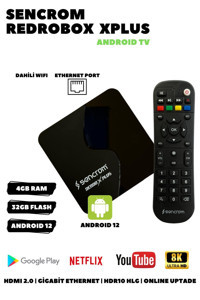 Sencrom Redro X Ultra 32 GB Kapasiteli Wifi 4K Android TV Box
