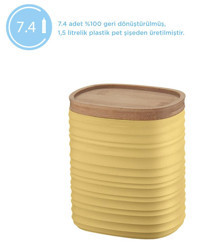 Guzzini Tierra Dikdörtgen Plastik Saklama Kabı 1 lt Hardal